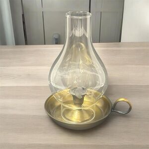 Vintage Princess House 322 Heritage Brass and Glass Globe Chamberstick